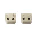 Horton Brasses [PB-403-SN] Solid Brass Box Radial Stop Hinge - 1/4" Radius Corner - Satin Nickel Finish - Pair - 5/8" H x 11/16" W