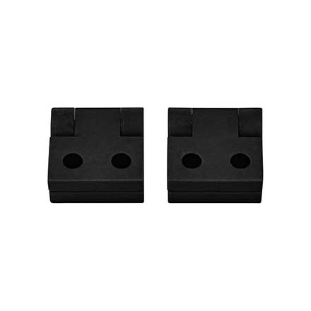 Horton Brasses [PB-404-DA] Solid Brass Box Stop Hinge - Square Corner - Oil Rubbed Bronze Finish - Pair - 5/8" H x 11/16" W