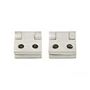 Horton Brasses [PB-404-PN] Solid Brass Box Stop Hinge - Square Corner - Polished Nickel Finish - Pair - 5/8" H x 11/16" W