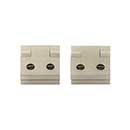 Horton Brasses [PB-404-SN] Solid Brass Box Stop Hinge - Square Corner - Satin Nickel Finish - Pair - 5/8" H x 11/16" W