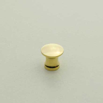 Horton Brasses [H-42-0.375-B] Solid Brass Cabinet Knob - Classic - Polished Brass Unlacquered Finish - 3/8" Dia.