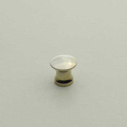 Horton Brasses [H-42-0.375-PN] Solid Brass Cabinet Knob - Classic - Polished Nickel Finish - 3/8" Dia.