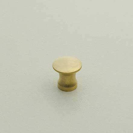 Horton Brasses [H-42-0.375-SB] Solid Brass Cabinet Knob - Classic - Satin Brass Unlacquered Finish - 3/8" Dia.