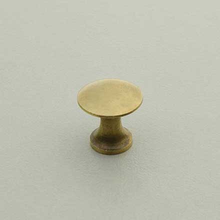 Horton Brasses [H-42-0.50-LA] Solid Brass Cabinet Knob - Classic - Light Antique Finish - 1/2" Dia.