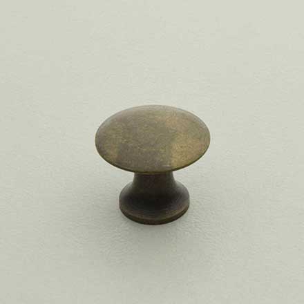 Horton Brasses [H-42-0.625-A] Solid Brass Cabinet Knob - Classic - Antique Finish - 5/8" Dia.