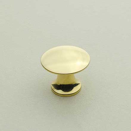 Horton Brasses [H-42-0.625-B] Solid Brass Cabinet Knob - Classic - Polished Brass Unlacquered Finish - 5/8" Dia.