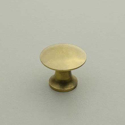 Horton Brasses [H-42-0.625-LA] Solid Brass Cabinet Knob - Classic - Light Antique Finish - 5/8" Dia.