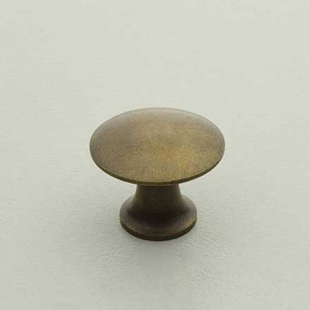 Horton Brasses [H-42-0.75-A] Solid Brass Cabinet Knob - Classic - Antique Finish - 3/4" Dia.