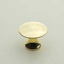 Horton Brasses [H-42-0.75-B] Solid Brass Cabinet Knob - Classic - Polished Brass Unlacquered Finish - 3/4" Dia.