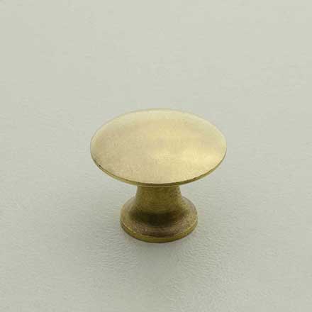 Horton Brasses [H-42-0.75-LA] Solid Brass Cabinet Knob - Classic - Light Antique Finish - 3/4" Dia.