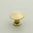 Horton Brasses [H-42-0.75-SB] Solid Brass Cabinet Knob - Classic - Satin Brass Unlacquered Finish - 3/4" Dia.