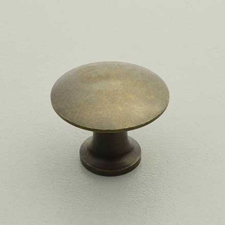 Horton Brasses [H-42-0.875-A] Solid Brass Cabinet Knob - Classic - Antique Finish - 7/8" Dia.