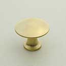 Horton Brasses [H-42-0.875-SB] Solid Brass Cabinet Knob - Classic - Satin Brass Unlacquered Finish - 7/8" Dia.