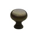 Horton Brasses [K-12-0.75-AL] Solid Brass Cabinet Knob - Classic Kitchen - Antique Lacquered Finish - 3/4" Dia.