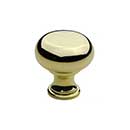 Horton Brasses [K-12-0.75-BL] Solid Brass Cabinet Knob - Classic Kitchen - Polished Brass Lacquered Finish - 3/4" Dia.