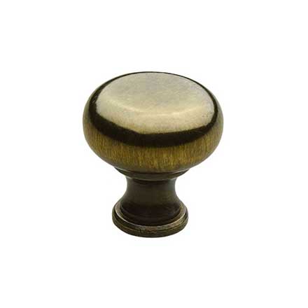 Horton Brasses [K-12-0.75-LA] Solid Brass Cabinet Knob - Classic Kitchen - Light Antique Finish - 3/4" Dia.