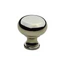 Horton Brasses [K-12-0.75-PN] Solid Brass Cabinet Knob - Classic Kitchen - Polished Nickel Finish - 3/4" Dia.