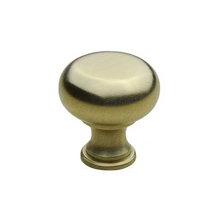 Horton Brasses [K-12-0.75-SB] Solid Brass Cabinet Knob - Classic Kitchen - Satin Brass Unlacquered Finish - 3/4" Dia.