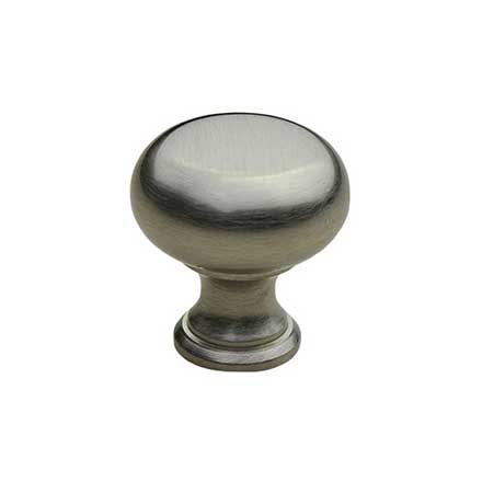 Horton Brasses [K-12-0.75-SN] Solid Brass Cabinet Knob - Classic Kitchen - Satin Nickel Finish - 3/4" Dia.