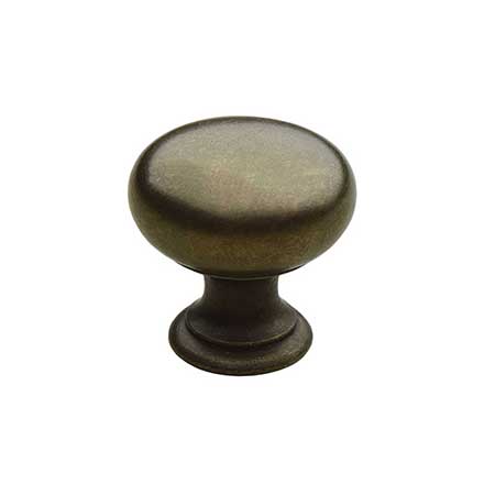 Horton Brasses [K-12-1.00-AL] Solid Brass Cabinet Knob - Classic Kitchen - Antique Lacquered Finish - 1" Dia.