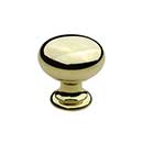 Horton Brasses [K-12-1.00-B] Solid Brass Cabinet Knob - Classic Kitchen - Polished Brass Unlacquered Finish - 1" Dia.