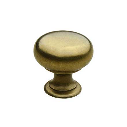 Horton Brasses [K-12-1.00-LA] Solid Brass Cabinet Knob - Classic Kitchen - Light Antique Finish - 1" Dia.