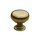 Horton Brasses [K-12-1.00-LA] Solid Brass Cabinet Knob - Classic Kitchen - Light Antique Finish - 1" Dia.