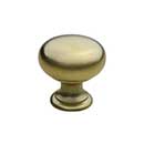Horton Brasses [K-12-1.00-SB] Solid Brass Cabinet Knob - Classic Kitchen - Satin Brass Unlacquered Finish - 1" Dia.