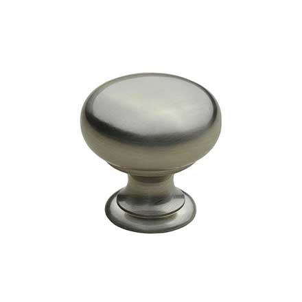 Horton Brasses [K-12-1.00-SN] Solid Brass Cabinet Knob - Classic Kitchen - Satin Nickel Finish - 1" Dia.