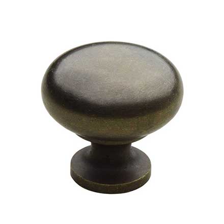 Horton Brasses [K-12-1.25-AL] Solid Brass Cabinet Knob - Classic Kitchen - Antique Lacquered Finish - 1 1/4" Dia.