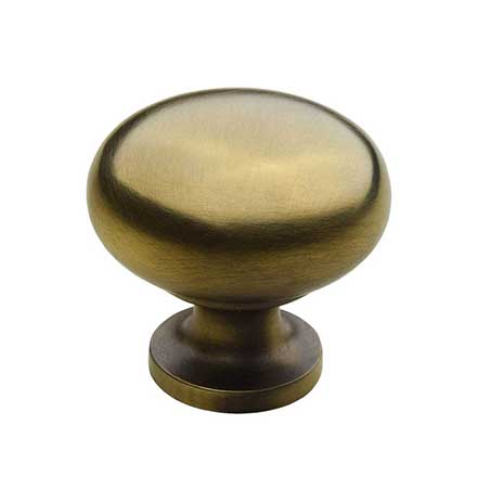 Horton Brasses [K-12-1.25-LA] Solid Brass Cabinet Knob - Classic Kitchen - Light Antique Finish - 1 1/4" Dia.