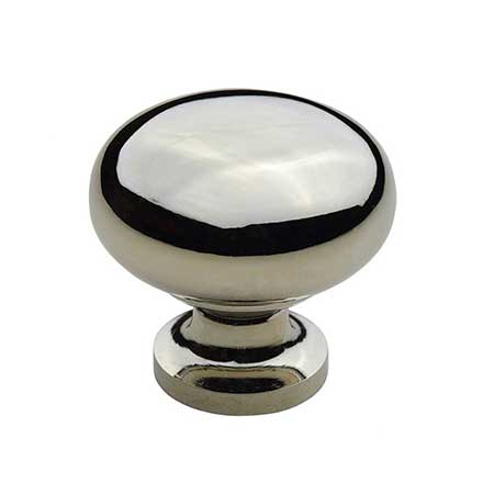Horton Brasses [K-12-1.25-PN] Solid Brass Cabinet Knob - Classic Kitchen - Polished Nickel Finish - 1 1/4" Dia.