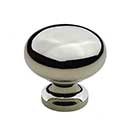 Horton Brasses [K-12-1.25-PN] Solid Brass Cabinet Knob - Classic Kitchen - Polished Nickel Finish - 1 1/4" Dia.