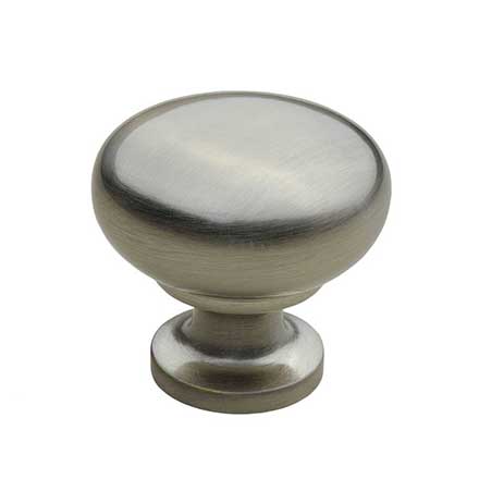 Horton Brasses [K-12-1.25-SN] Solid Brass Cabinet Knob - Classic Kitchen - Satin Nickel Finish - 1 1/4" Dia.