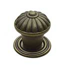 Horton Brasses [K-13-A] Solid Brass Cabinet Knob - Spool - Antique Finish - 1 1/4" Dia.