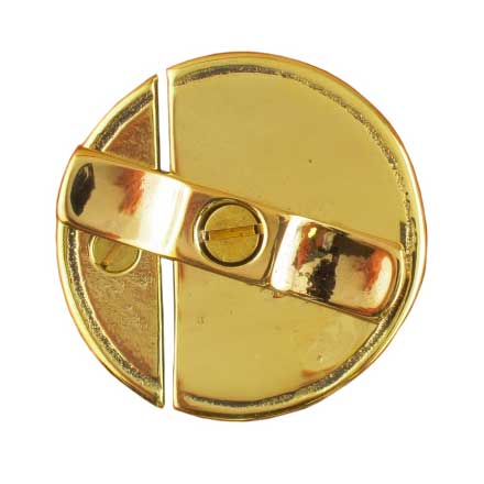 Horton Brasses [H-130-B] Cast Brass Cabinet Turnbuckle Latch - Polished Brass Unlacquered Finish - 1 3/4″ Dia.