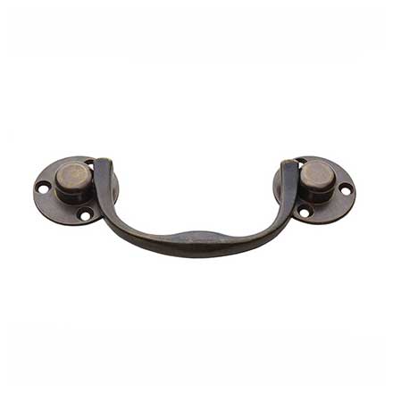 Horton Brasses [CL-561-A] Solid Brass Drawer Bail Pull - Chest Lift - Antique Finish - 4 1/2" L