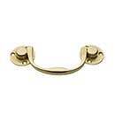 Horton Brasses [CL-561-SB] Solid Brass Drawer Bail Pull - Chest Lift - Satin Brass Unlacquered Finish - 4 1/2" L