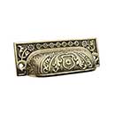 Horton Brasses [VT-71-B] Solid Brass Drawer Bin Pull - Victorian - Polished Brass Unlacquered Finish - 3 1/4" C/C - 3 5/8" L