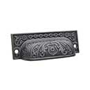 Horton Brasses [VT-71-DA] Solid Brass Drawer Bin Pull - Victorian - Oil Rubbed Bronze Finish - 3 1/4" C/C - 3 5/8" L