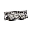 Horton Brasses [VT-71-PN] Solid Brass Drawer Bin Pull - Victorian - Polished Nickel Finish - 3 1/4" C/C - 3 5/8" L