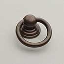 Horton Brasses [RP-3-A] Solid Brass Drawer Ring Pull - Round - Antique Finish - 7/8" Dia.