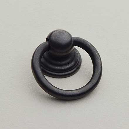 Horton Brasses [RP-3-DA] Solid Brass Drawer Ring Pull - Round - Oil Rubbed Bronze Finish - 7/8" Dia.