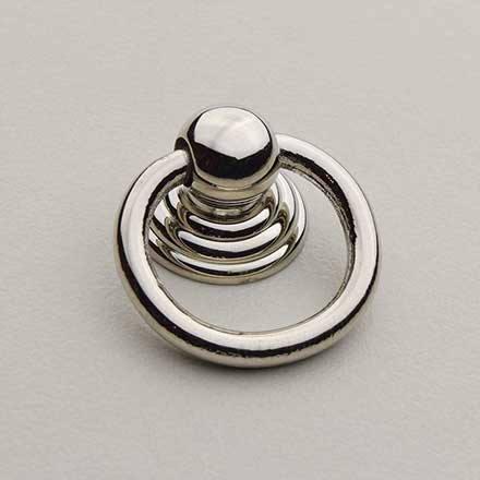 Horton Brasses [RP-3-PN] Solid Brass Drawer Ring Pull - Round - Polished Nickel Finish - 7/8" Dia.