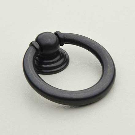 Horton Brasses [RP-4-DA] Solid Brass Drawer Ring Pull - Round - Oil Rubbed Bronze Finish - 1 5/16" Dia.