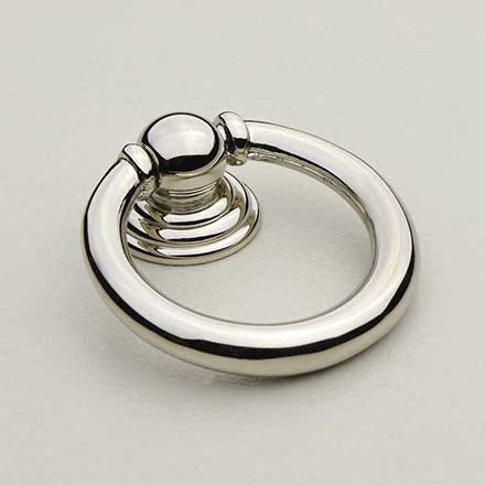 Horton Brasses [RP-4-PN] Solid Brass Drawer Ring Pull - Round - Polished Nickel Finish - 1 5/16" Dia.