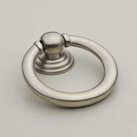 Horton Brasses [RP-4-SN] Solid Brass Drawer Ring Pull - Round - Satin Nickel Finish - 1 5/16" Dia.