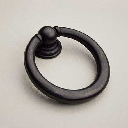 Horton Brasses [RP-5-DA] Solid Brass Drawer Ring Pull - Round - Oil Rubbed Bronze Finish - 1 5/8" Dia.
