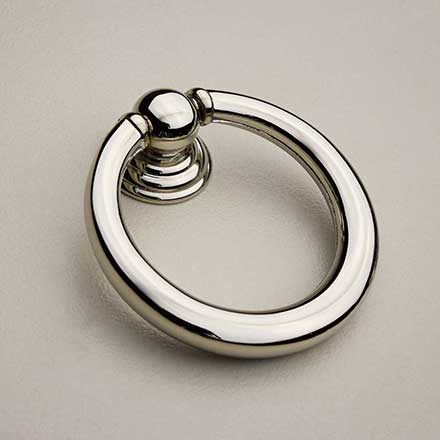 Horton Brasses [RP-5-PN] Solid Brass Drawer Ring Pull - Round - Polished Nickel Finish - 1 5/8" Dia.