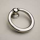 Horton Brasses [RP-5-PN] Solid Brass Drawer Ring Pull - Round - Polished Nickel Finish - 1 5/8" Dia.